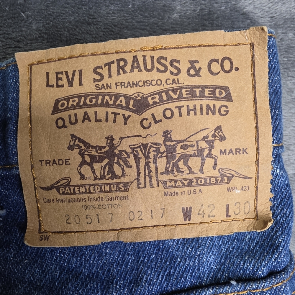 Levi's Orange Tab Jeans Mens 42x30 - Picture 6 of 14